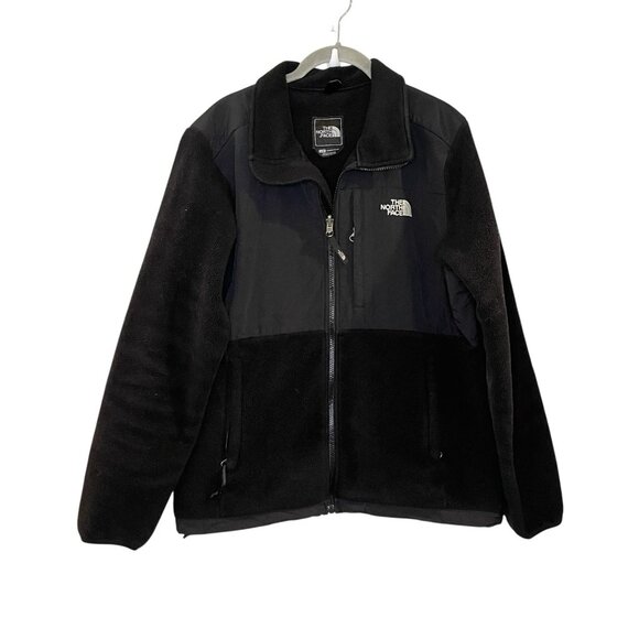 The North Face Retro Denali Fleece Jacket Womens L Black Full Zip Warm Solid - Picture 1 of 5